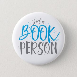 I'm a book person pinback button