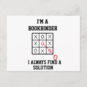 Im A Bookbinder I Always Find A Solution Postcard