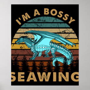Im a bossy seawing wings of dragon fire vintage ar poster