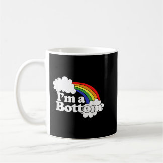 I'm a bottom funny gay parody humor retro tee coffee mug