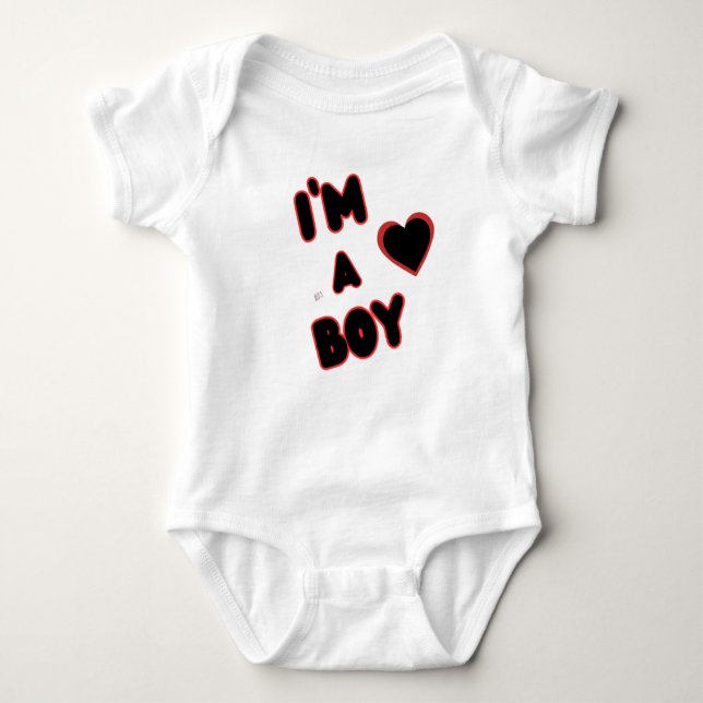 I'm a Boy Baby Bodysuit – Cute & Comfy (Front)