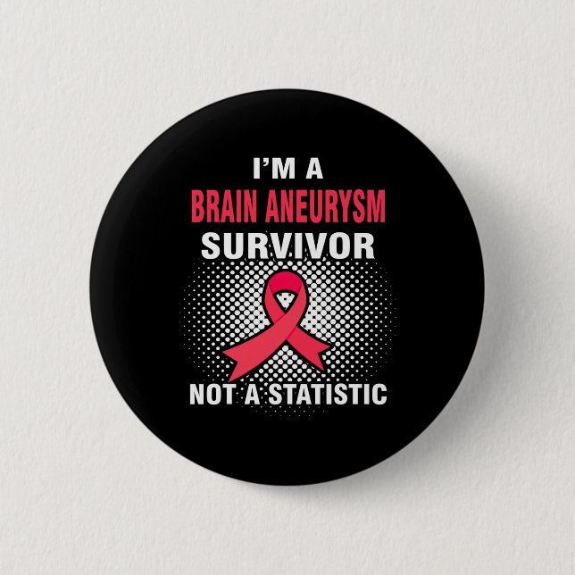 I'm a BRAIN ANEURYSM Survivor  Button (Front)