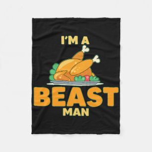 I'm A Breast Man Turkey Funny Thanksgiving Fleece Blanket