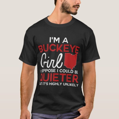 Im A Buckeye Girl Shirt Ohio State For Women 