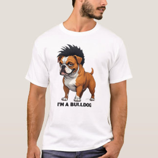 I'm a Bulldog | Punk Mohawk Bulldog T-Shirt