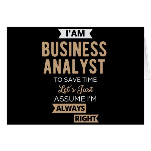 im a business analyst to save time cards (Front Horizontal)