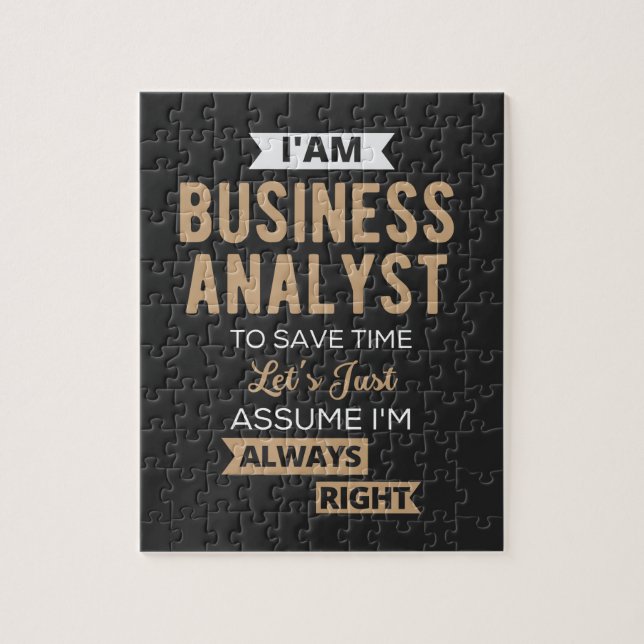 im a business analyst to save time jigsaw puzzle (Vertical)