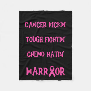 I'm A Cancer Kickin Nk Wearin Tough Fightin Breast Fleece Blanket