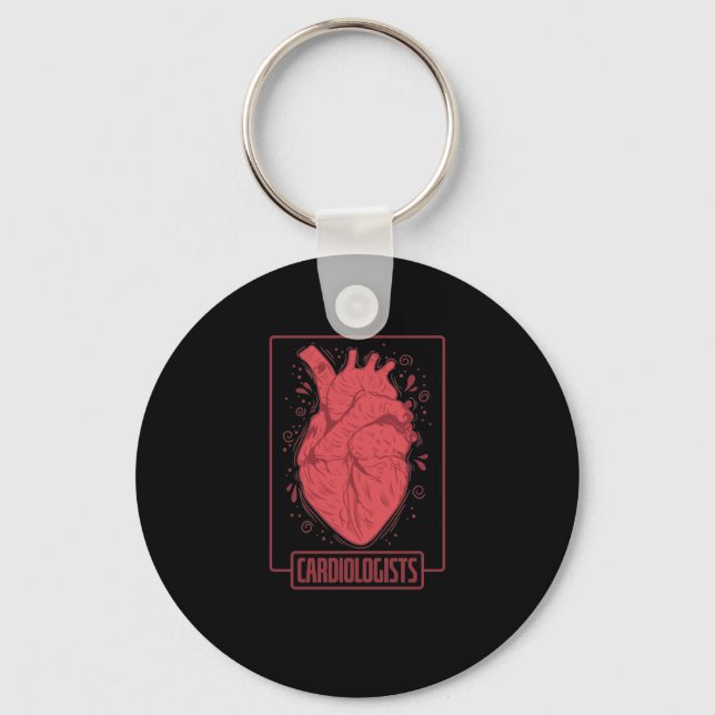 I'm a cardiologist heart and doctor keychain (Front)