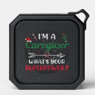 I'm a Caregiver What's your Superpower Christmas Bluetooth Speaker