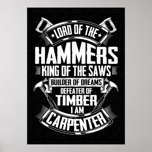 Im a Carpenter Poster