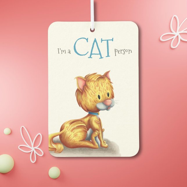 I'm a Cat Person Cute Illustrated Air Freshener (Creator Uploaded)