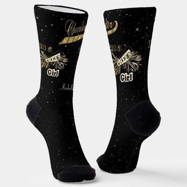I'm a Cheer Girl - Gold Socks (Angled)