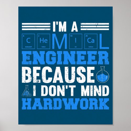 Im A Chemical Engineer Because I Dont Mind Poster