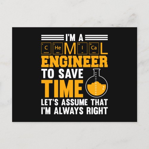 Im A Chemical Engineer Im Right Holiday Postcard