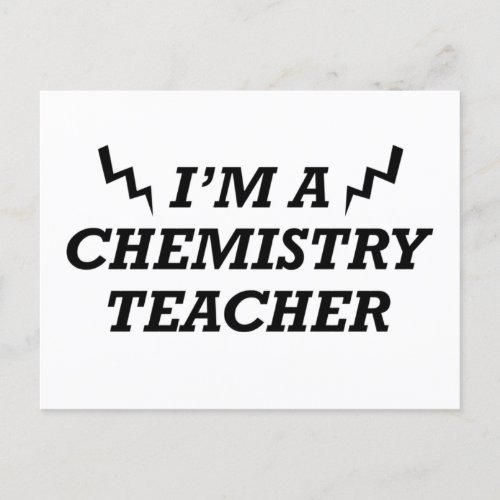 Im a chemistry teacher holiday postcard
