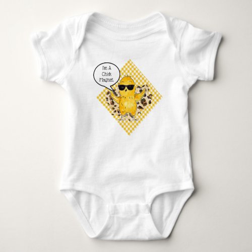 Im A Chick Magnet Baby Jersey Bodysuit