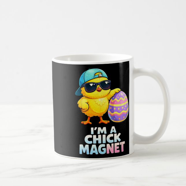 Im A Chick Magnet Funny Easter Chick Pun For Boys  Coffee Mug (Right)