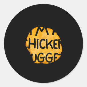 I'm A Chicken Nugget Funny Lazy Easy Halloween Cos Classic Round Sticker