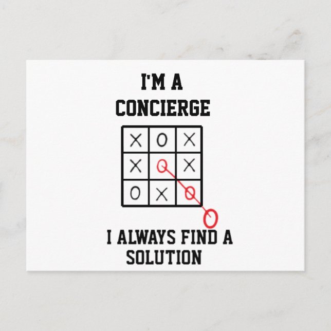 Im A Concierge I Always Find A Solution  Postcard (Front)