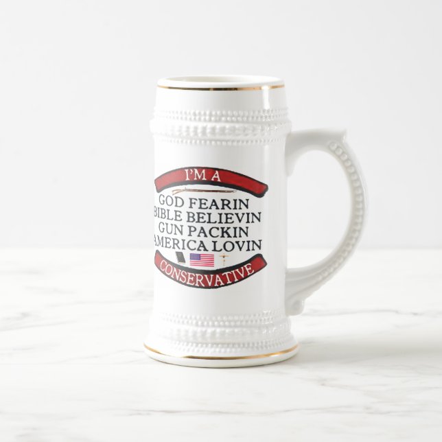 I'M A CONSERVATIVE BEER STEIN (Right)