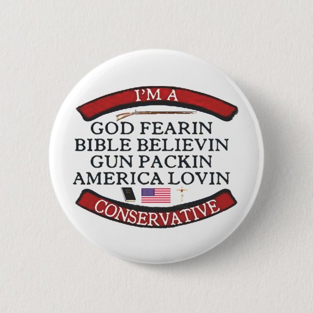 I'M A CONSERVATIVE PINBACK BUTTON (Front)