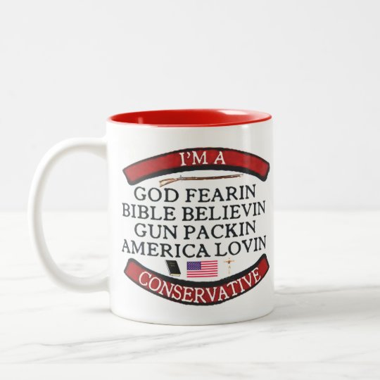I'M A CONSERVATIVE Two-Tone COFFEE MUG