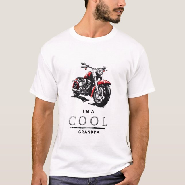I'm a Cool Grandpa Motorcycle T-shirt (Front)