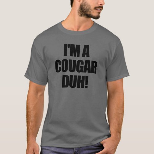 Im A Cougar Duh Lazy Halloween Costume Womens T_Shirt