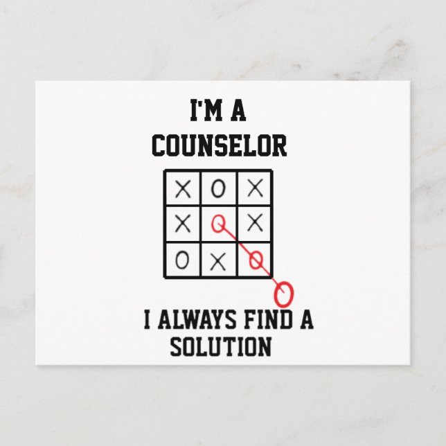 Im A Counselor I Always Find A Solution  Postcard (Front)