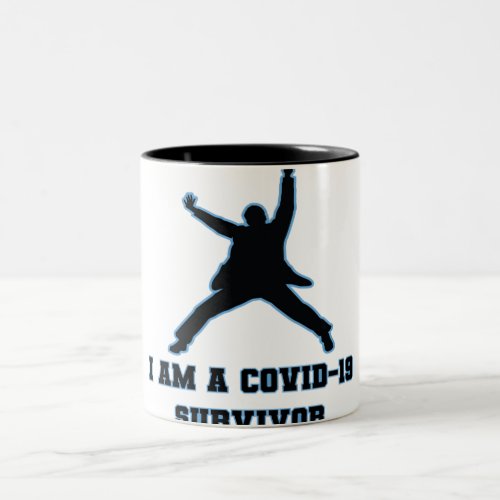 im a covid 19 survivor Two_Tone coffee mug