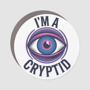 I'm a Cryptid Round Car Magnet