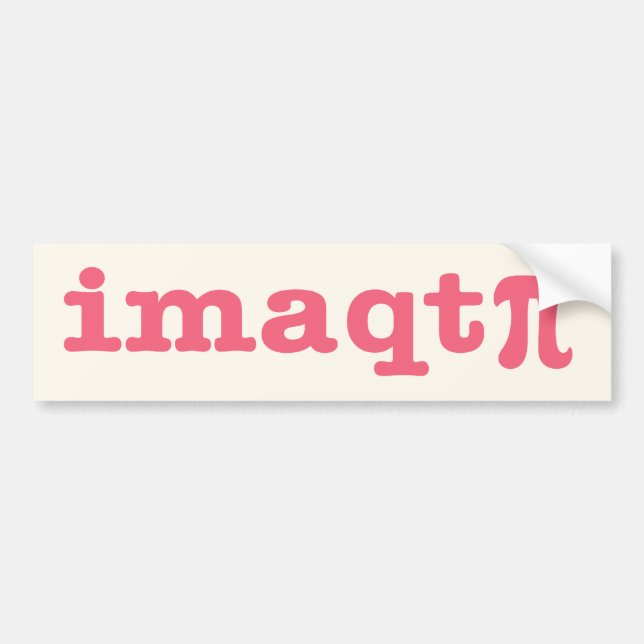 I'm a Cutie Pie Bumper Sticker (Front)