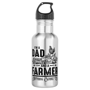 I'm A Dad and A Farmer Farming Stainless Steel Water Bottle