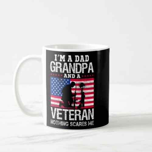 Im A Dad and a Grandpa Veteran US Flag    Coffee Mug