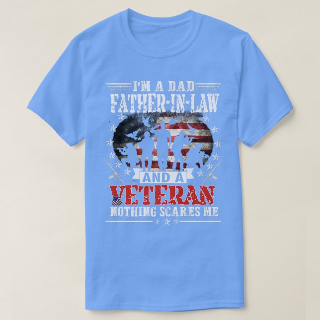 I'm A Dad FatherInLaw Veteran Father's Day Funny P T-Shirt (Design Front)