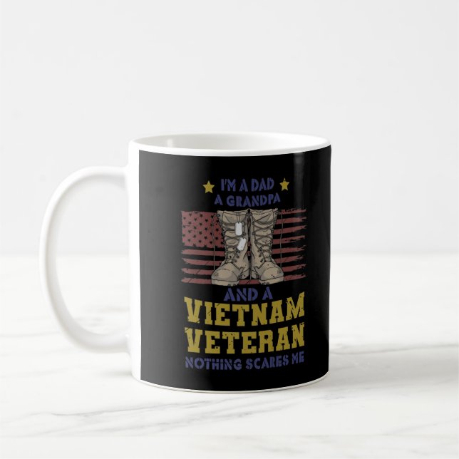 I'm a Dad Grandpa and a Vietnam Veteran Premium  Coffee Mug (Left)