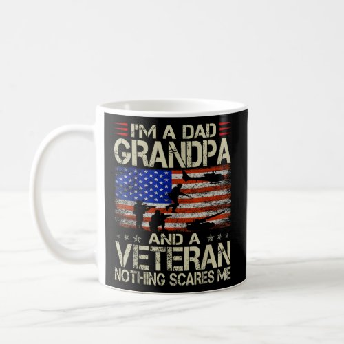 Im A Dad Grandpa And Veteran Funny Retro  Coffee Mug