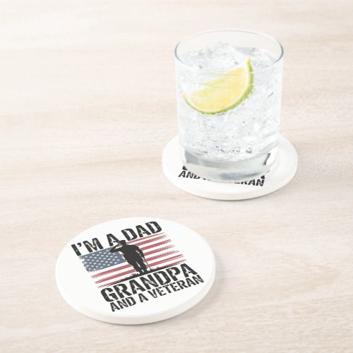I'm A Dad Grandpa and Veteran Nothing Scares Coaster