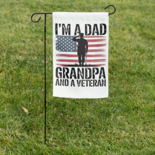 I'm A Dad Grandpa and Veteran Nothing Scares Garden Flag