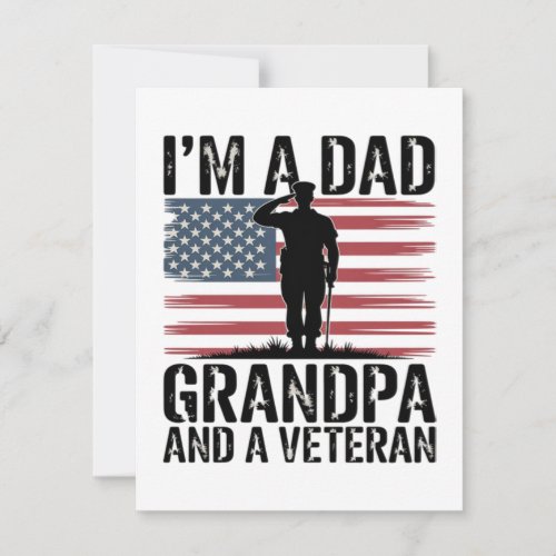I'm A Dad Grandpa and Veteran Nothing Scares Invitation