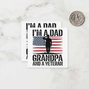 I'm A Dad Grandpa and Veteran Nothing Scares Note Card