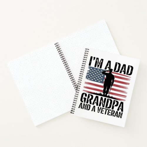 I'm A Dad Grandpa and Veteran Nothing Scares Notebook