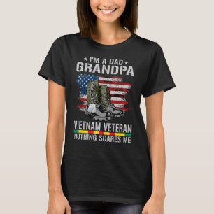 I'm A Dad Grandpa And Vietnam Veteran American Fla T-Shirt