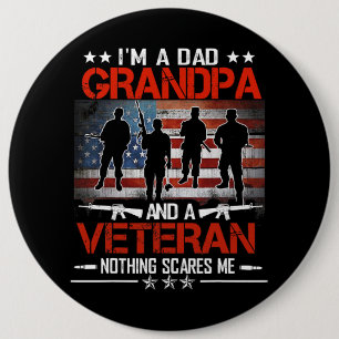 Im A Dad Grandpa Proud Veteran Fathers Day 235 Button