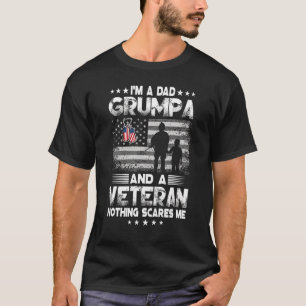 I'm A Dad Grumpa Veteran Father's Day Men T-Shirt