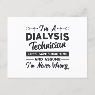 I'm A Dialysis Technician Nurse Nephrology Gift Postcard