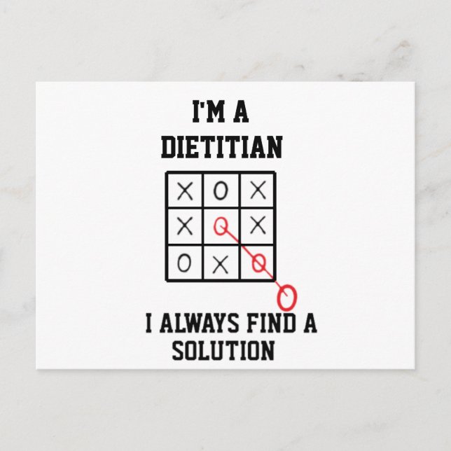 Im A Dietitian I Always Find A Solution  Postcard (Front)