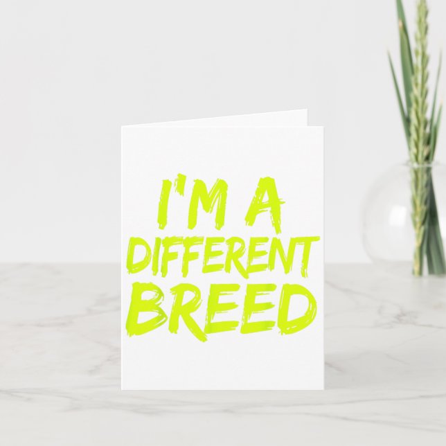 I'm A Different Breed _ Ec Motivational Work Out  Card (Front)