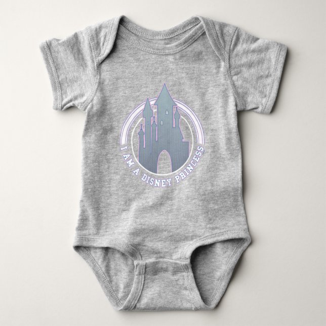 "I'm A Disney Princess" Castle Graphic Baby Bodysuit (Front)